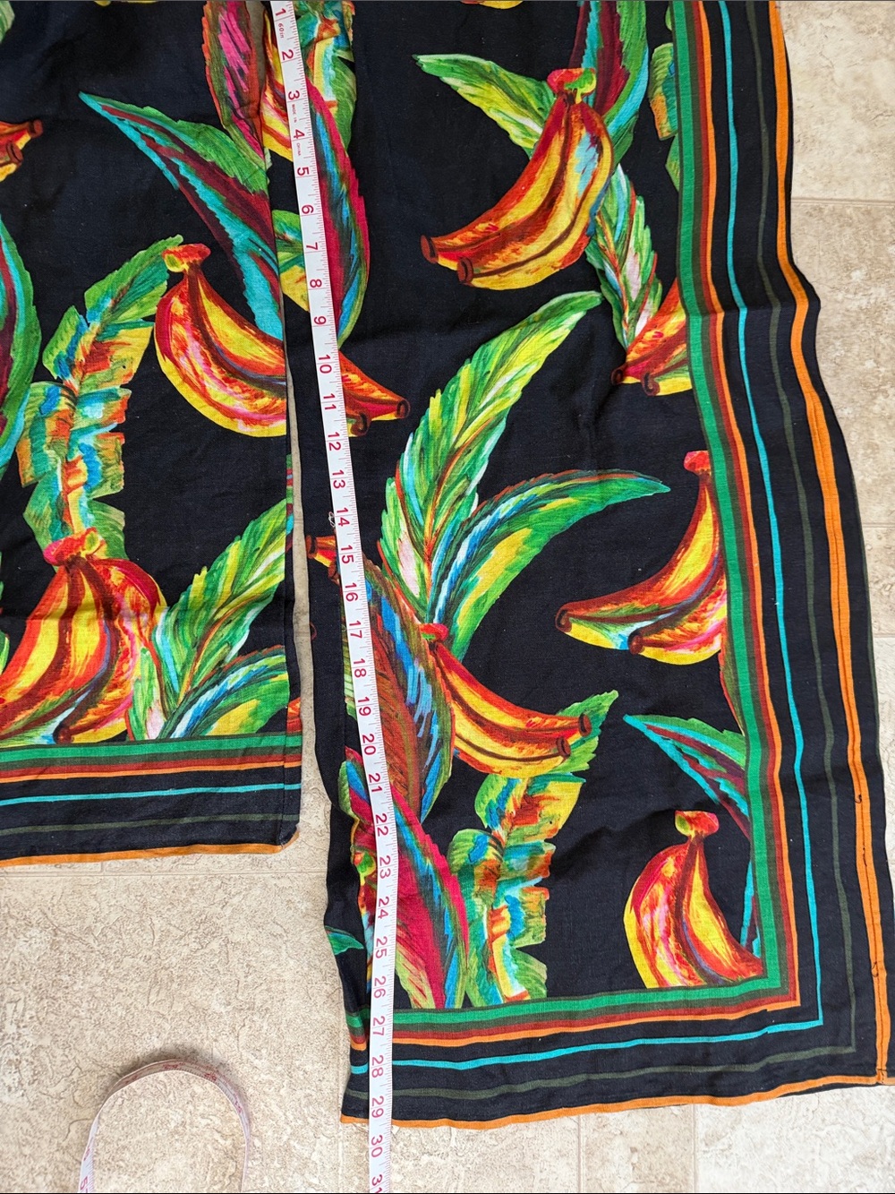 FARM Rio Black Wide Leg Pants & Halter Set with Multicolor Banana & Leaf Print - Picture 10 of 10